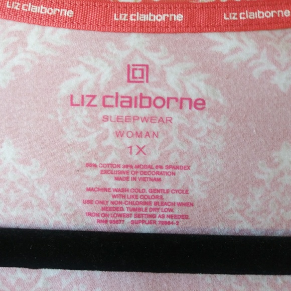 LIZ CLAIBORNE SLEEPING GOWN - PINK - Picture 3 of 4